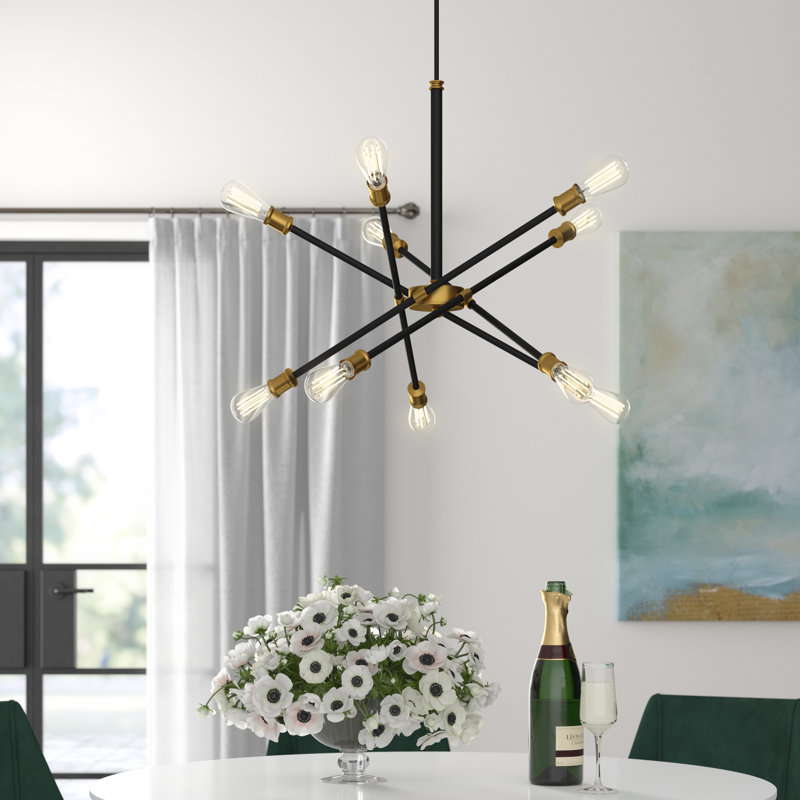 Clarcona 10 Light Unique / Statement Modern Linear Chandelier & Reviews